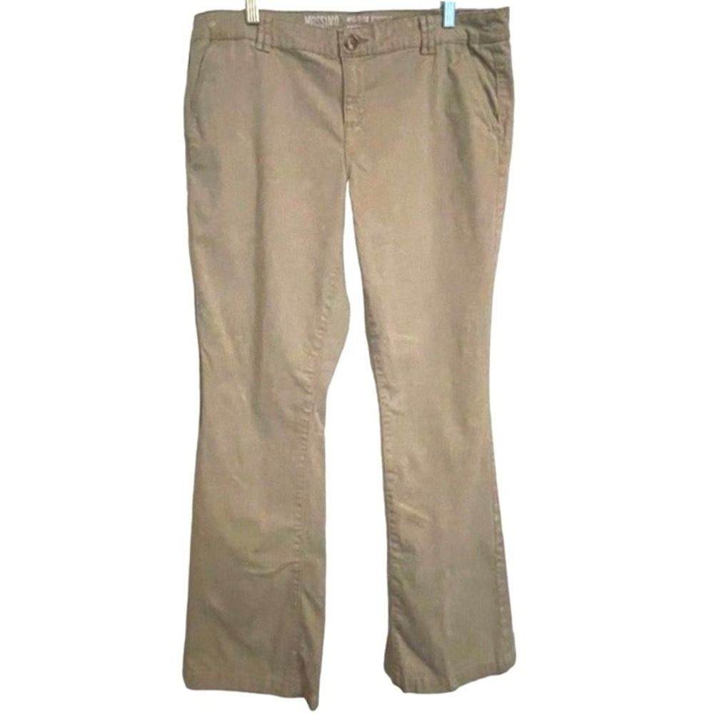 MOSSIMO Khaki‎ Bootcut pants size 14 Tan flat front
